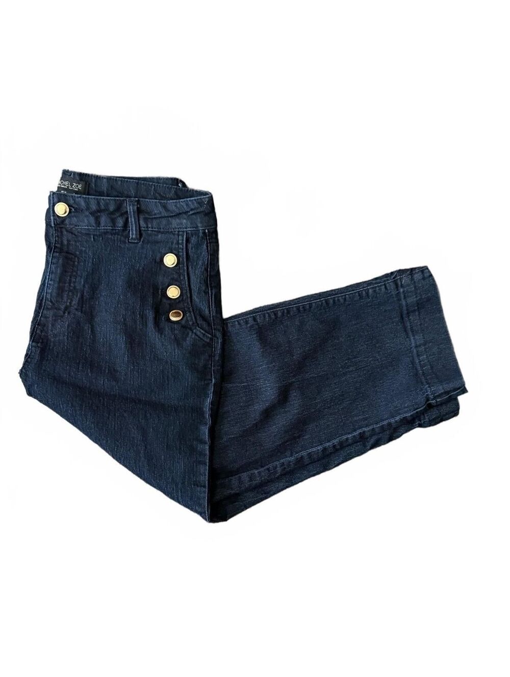 Rachel Zoe Denim Capri Jeans Size 10 Dark Blue Streetwear Urban City Chic Crop